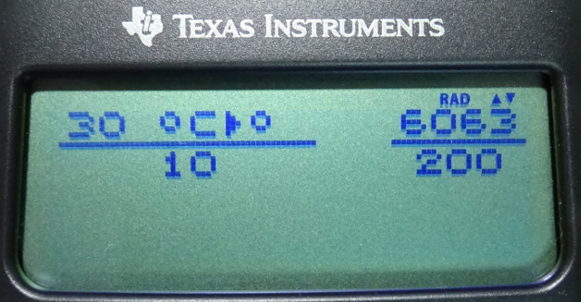 TI-36X Pro : 分数における温度変換のバグ