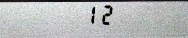 LCD displays "12"